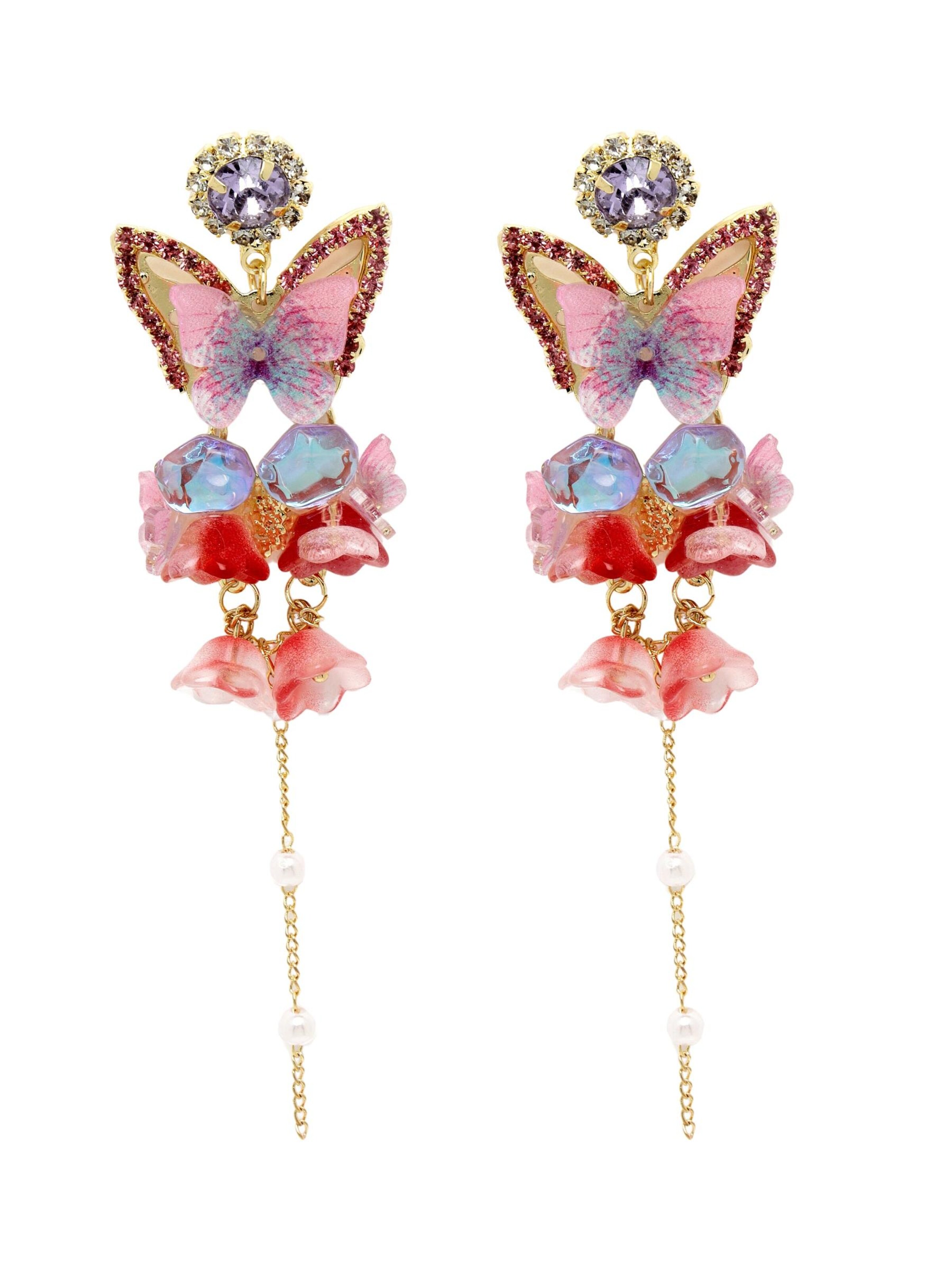 AVANT-GARDE PARIS Ohrringe 'Bernadettera'‌ in Pink: Vorderseite