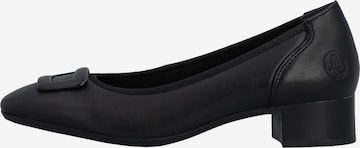 Ballerines Rieker en noir : devant