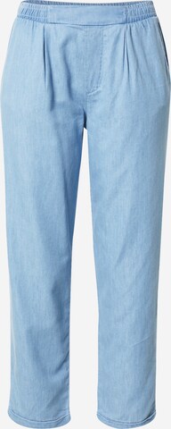 DeFacto Normální Kalhoty se sklady v pase – modrá: přední strana