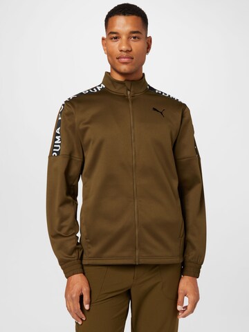 PUMA Trainingsjack in Bruin: voorkant