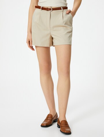 Koton Regular Pleat-front trousers in Beige: front
