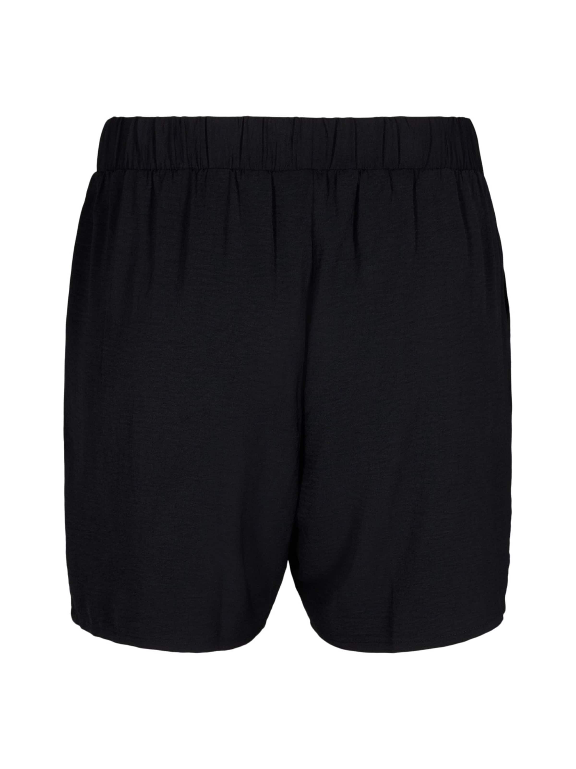 Zizzi Loosefit Shorts 'Mfikka' in Schwarz