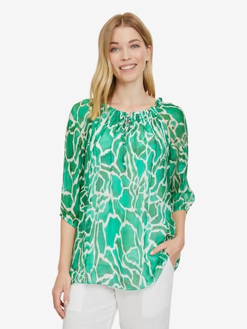 Cartoon Blouse in Groen: voorkant