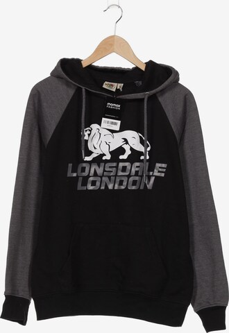 LONSDALE Kapuzenpullover M in Schwarz: predná strana