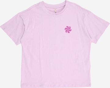 T-Shirt 'KOGSUN-VERAS FLOWER' ONLY GIRLS en violet : devant