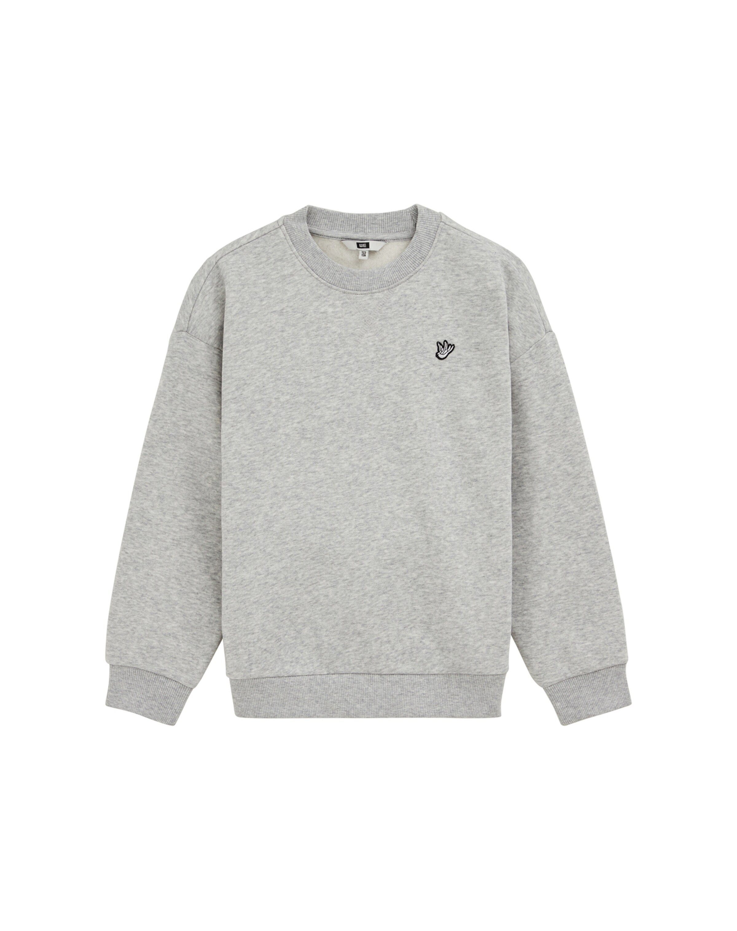 WE FashionSweater majica - siva boja: prednji dio