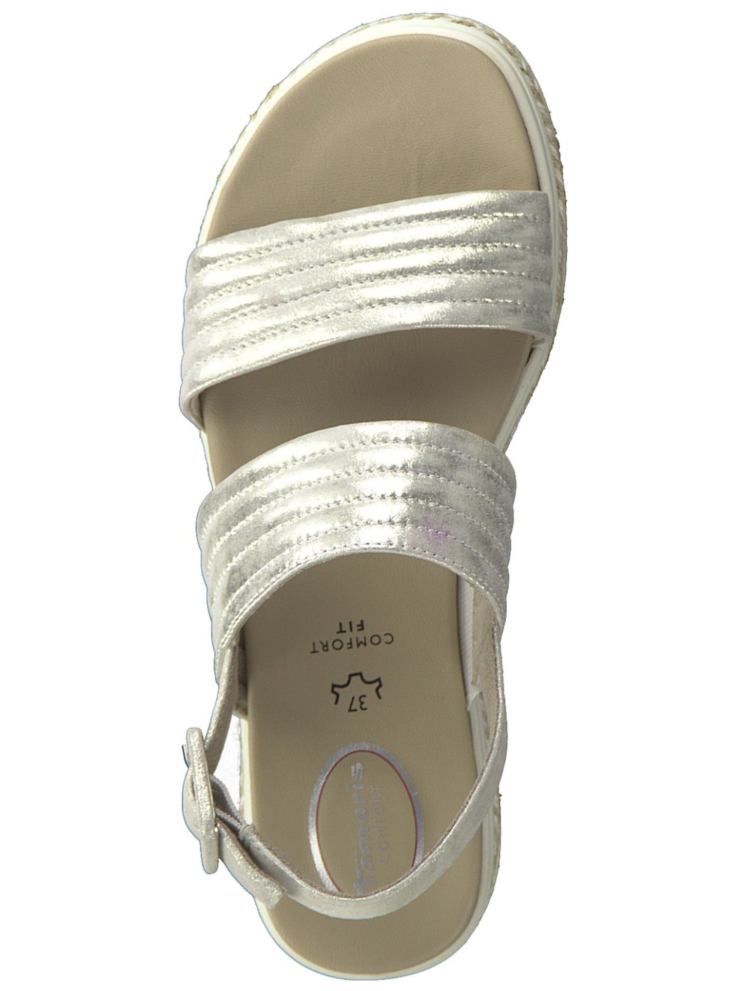 Tamaris Sandalen met riem in Zilver