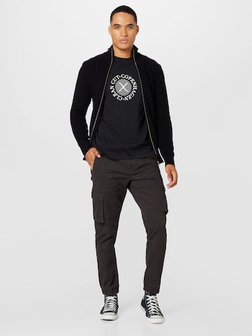 Only & Sons Tapered Cargo Pants 'Cam Stage' in Black