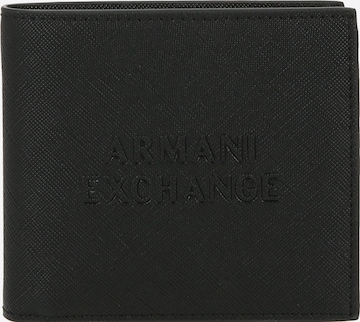 ARMANI EXCHANGE Kukkaro 'BIFOLD' värissä musta: edessä