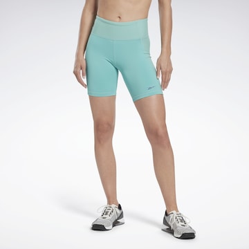 Skinny Pantaloni sportivi 'Les Mills' di Reebok in blu: frontale