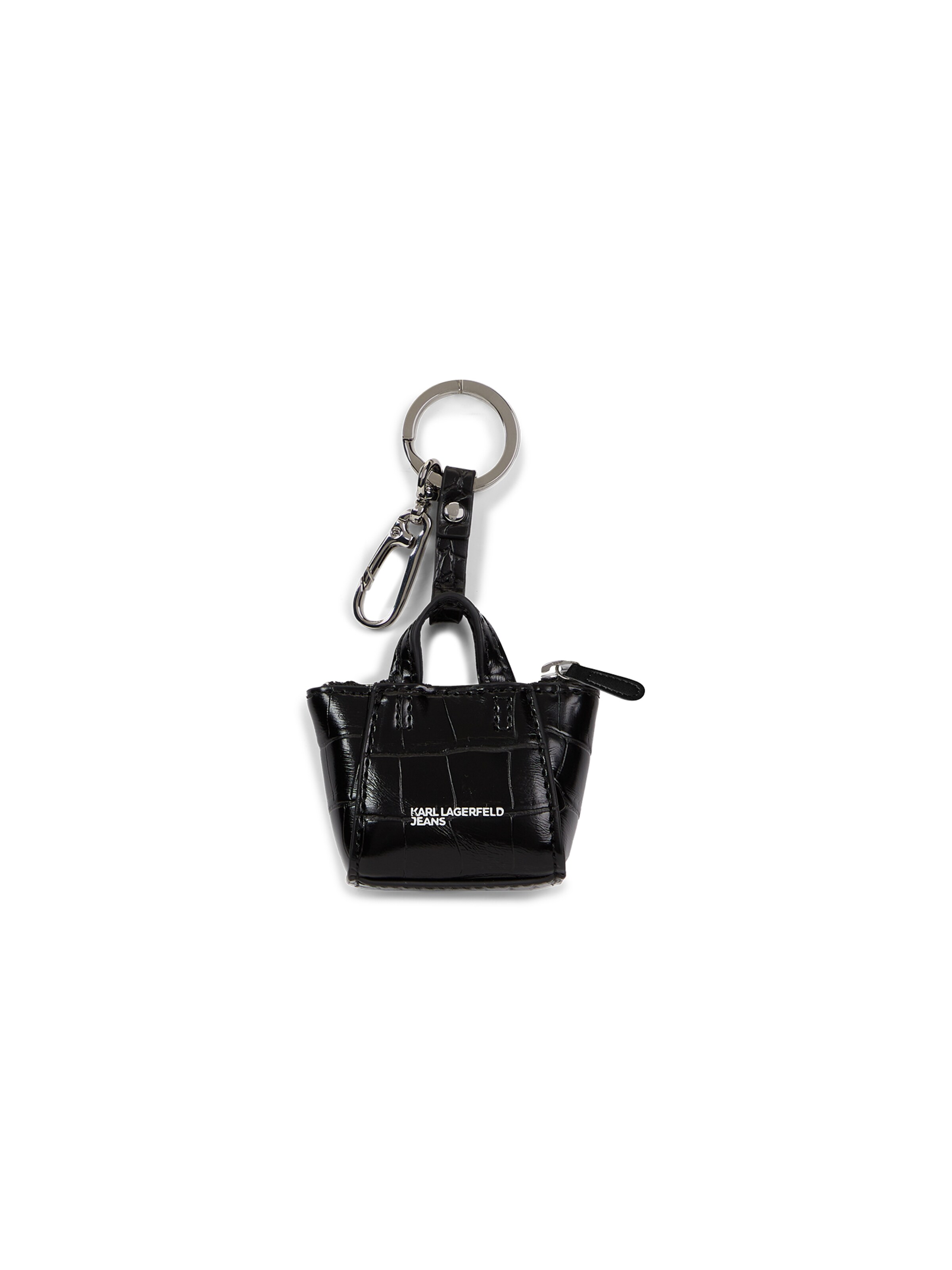 KARL LAGERFELD JEANS - Porta-chave ' KARL QUOTE ' em preto
