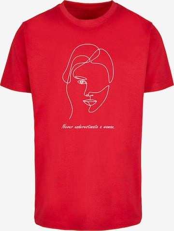 Merchcode Shirt 'Woman WD - Figure' in Rood: voorkant