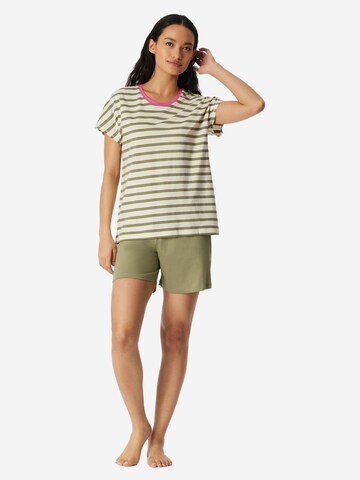SCHIESSER Pyjama 'Casual Essentials' in Grün