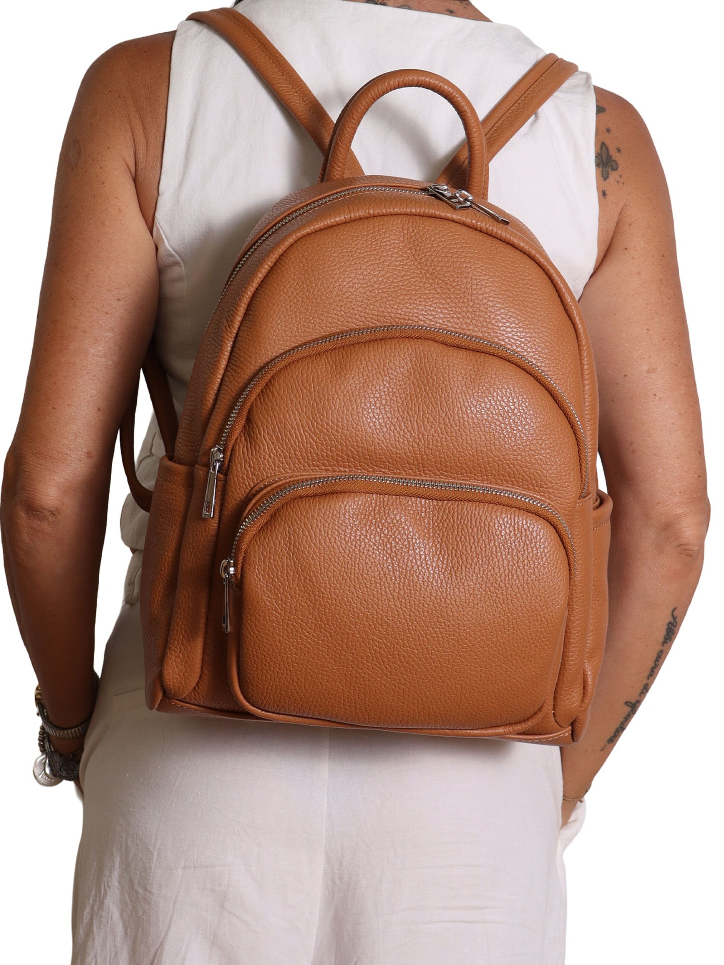 Zaino di Gave Lux in marrone: frontale