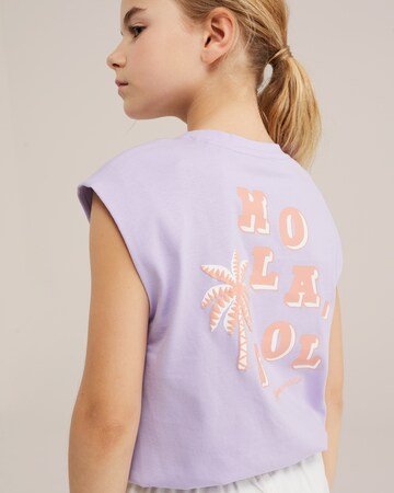 WE Fashion Футболка в Лиловый