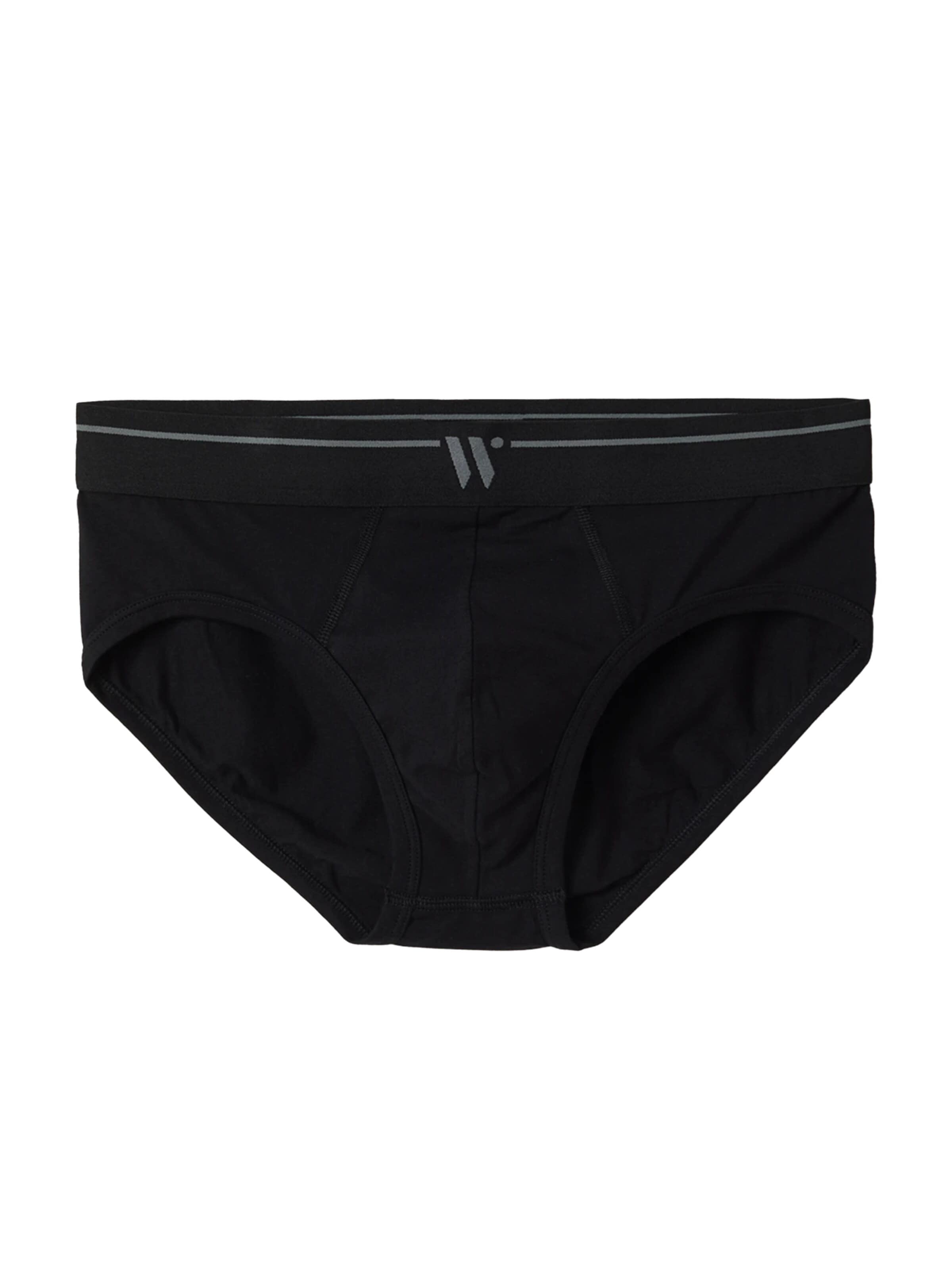 Slip 'Woody Men Basic Underwear - Midi slip - duopack - Wit' Woody en noir : devant