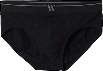 Slip 'Woody Men Basic Underwear - Midi slip - duopack - Wit' Woody en noir : devant