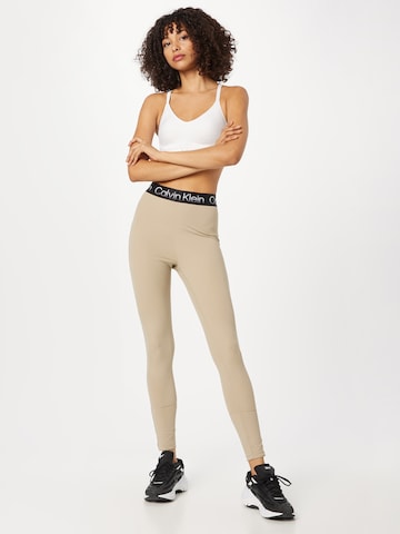 Calvin Klein Sport Skinny Legíny – béžová