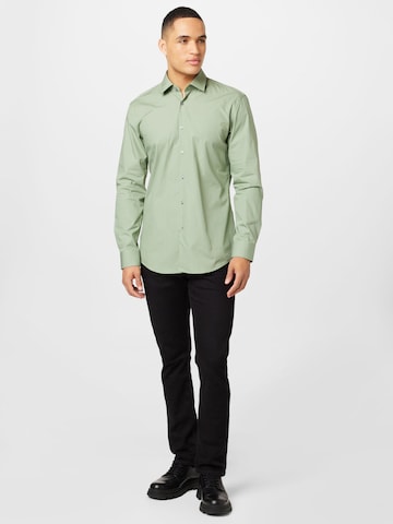 HUGO Red Slim fit Button Up Shirt 'Jenno' in Green