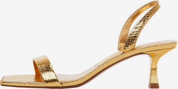 MANGO Sandals in Gold: front