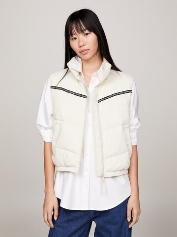 Gilet Tommy Jeans en beige : devant