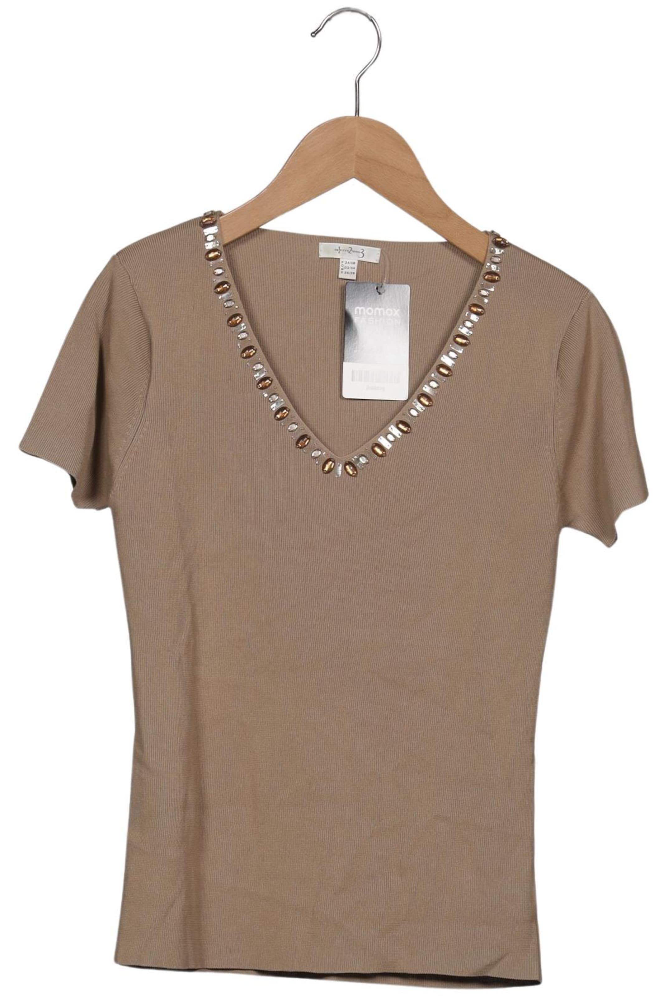 123 Paris Pullover XXS in Beige: Vorderseite