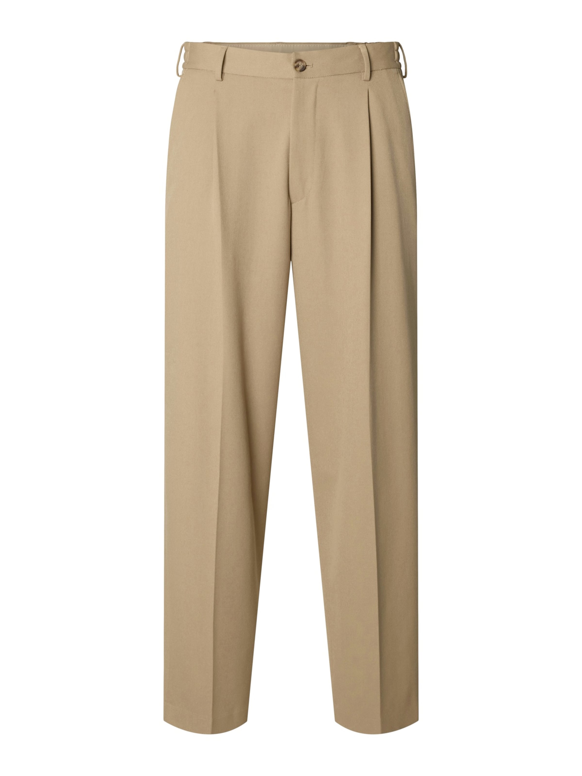 SELECTED Loose fit Pleat-Front Pants 'SLH220' in Grey: front