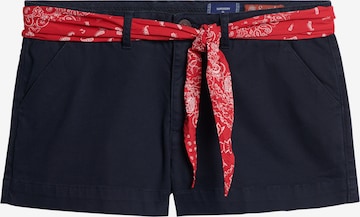 Pantalon chino Superdry en bleu : devant