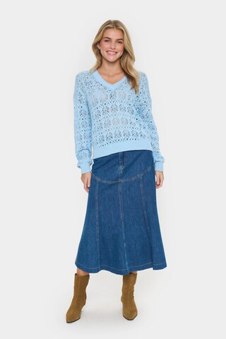 SAINT TROPEZ Sweater 'Juna' in Blue