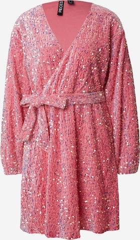 Robe de cocktail PIECES en rose : devant