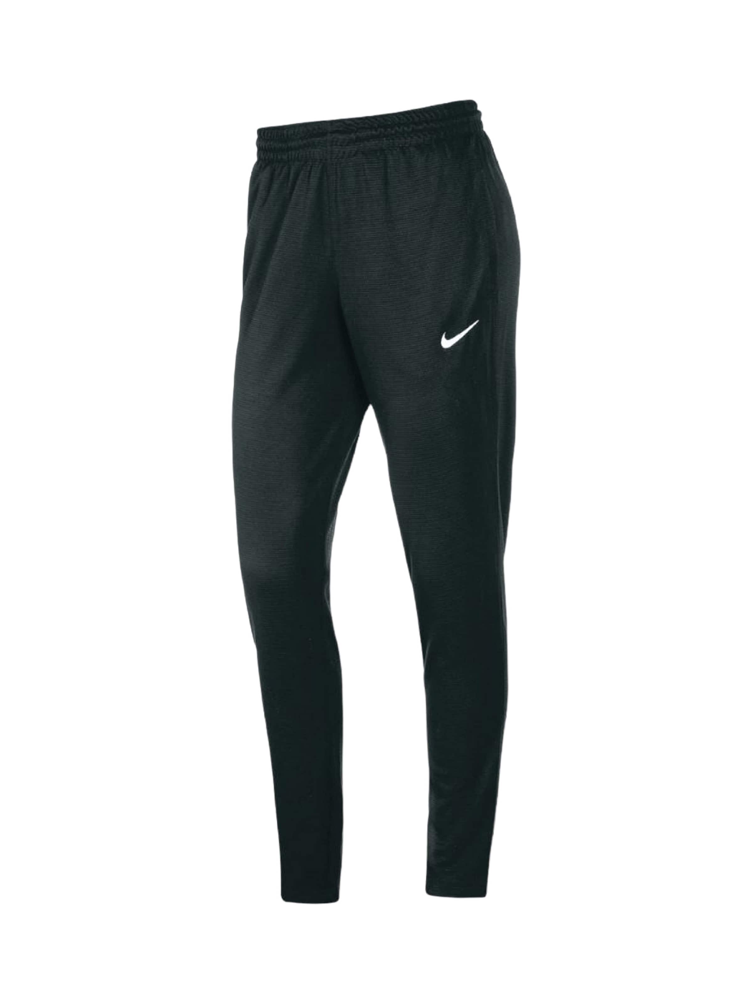 NIKE Regular Workout Pants in Black: front