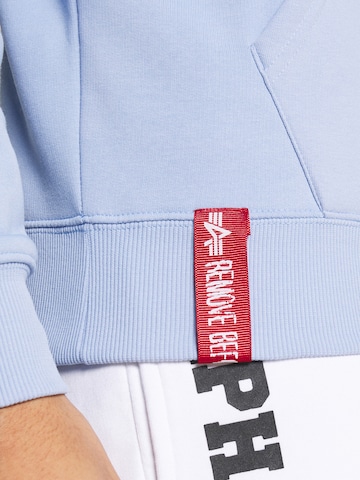 Regular fit Felpa di ALPHA INDUSTRIES in blu
