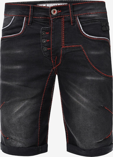 Rusty Neal Jeans 'Ruben' in rot / black denim / weiß, Produktansicht