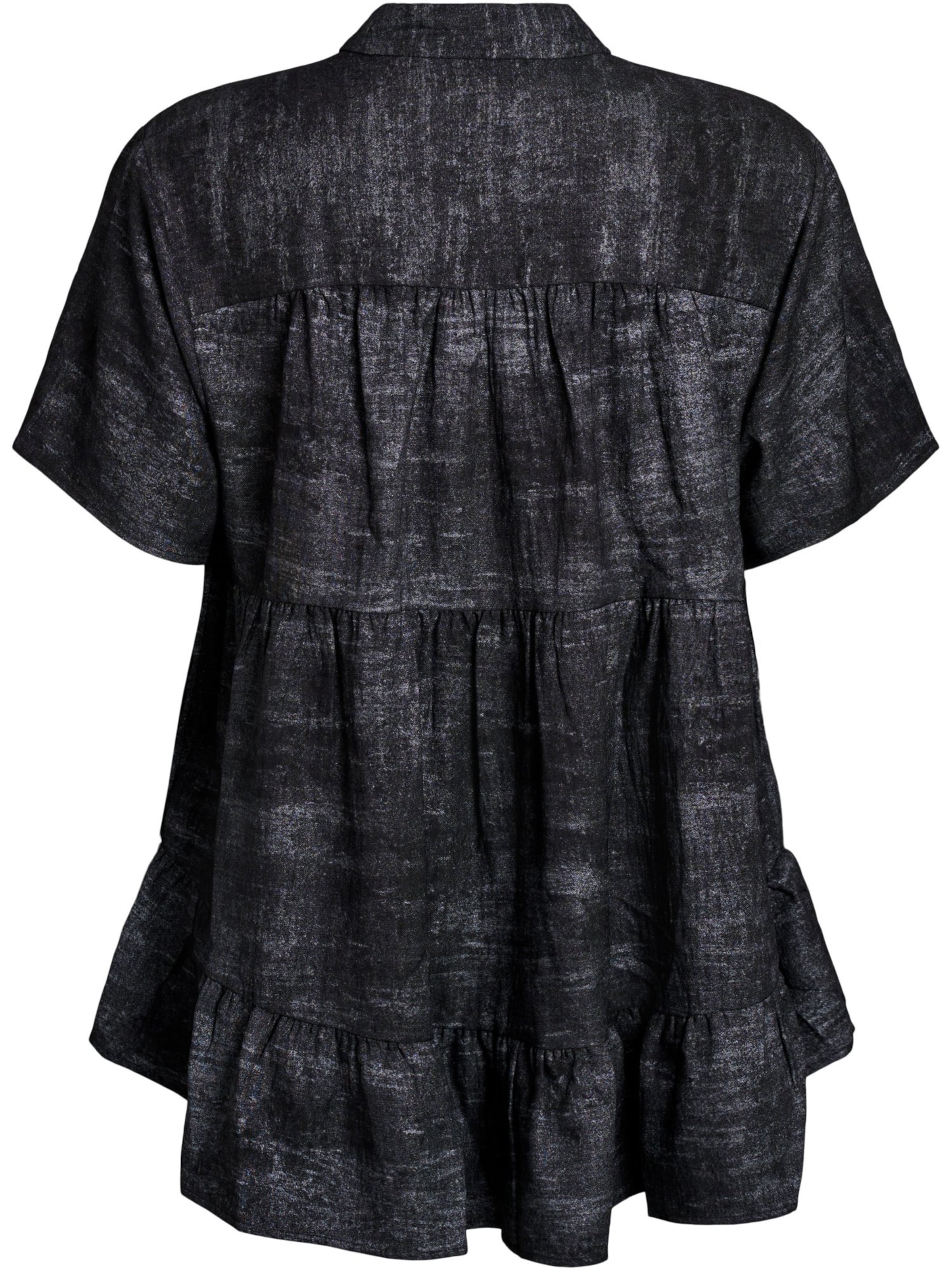 Zizzi Bluse 'ESANNY' in Schwarz