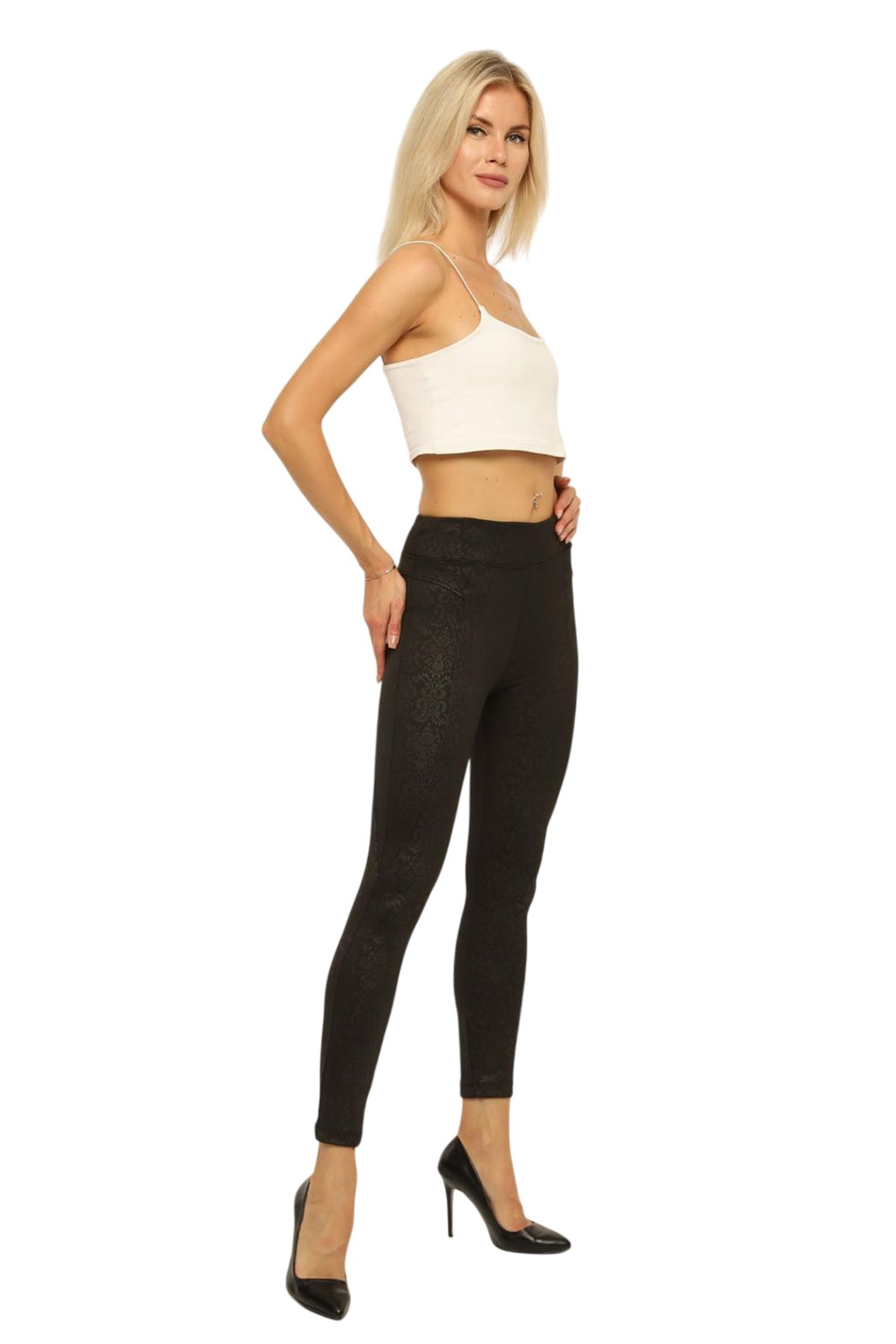 HOME STORE Skinny Leggings in Black