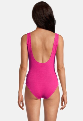 BECO the world of aquasports Bustier Badeanzug 'Crinkle Classic' in Pink