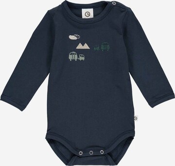 Tutina / body per bambino 'Langarm' di Müsli by GREEN COTTON in blu: frontale