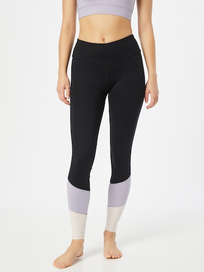 Hey Honey Workout Pants in Mauve / Black / White, View model