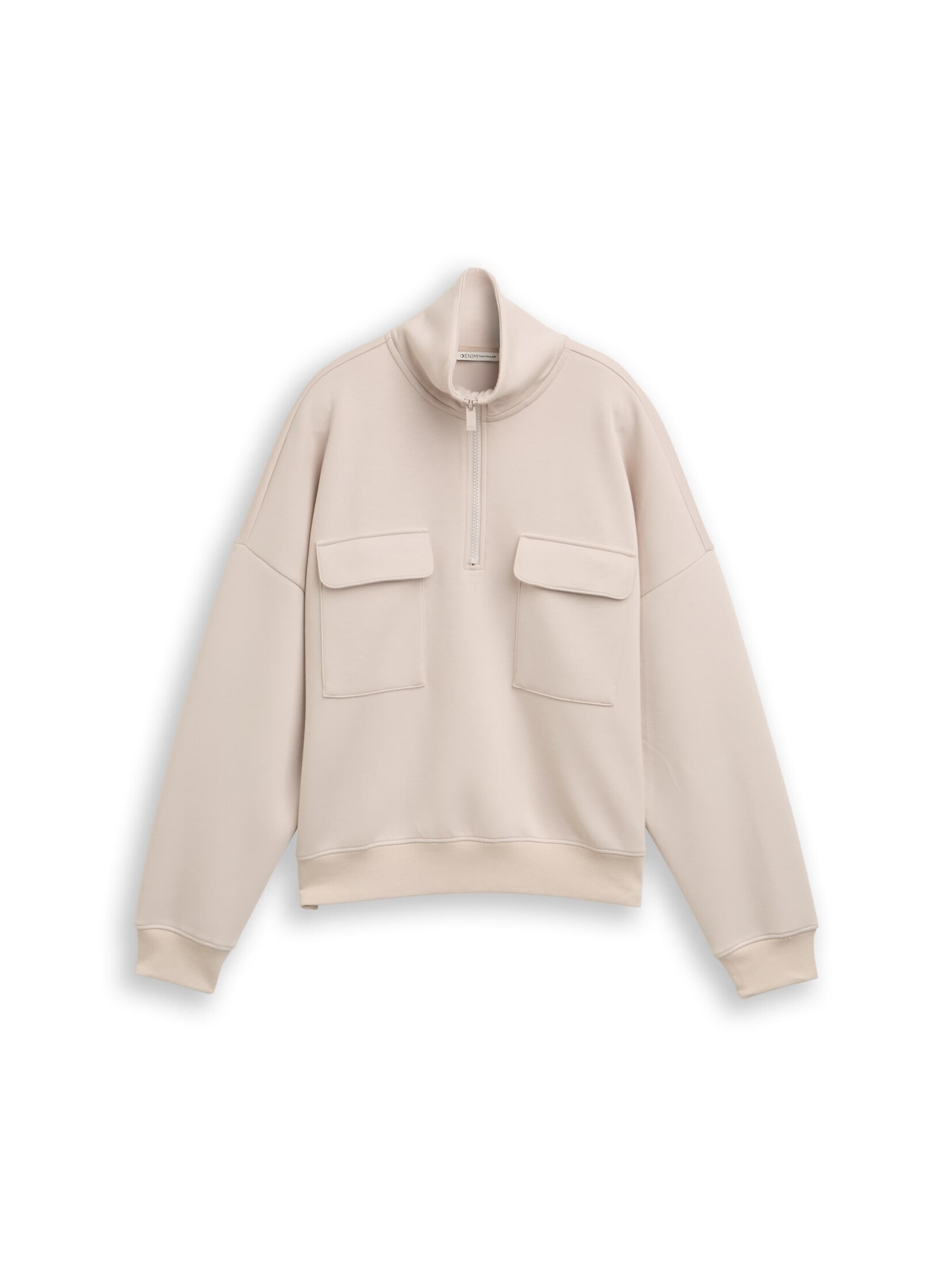 TOM TAILOR DENIM Sweatshirt in Grey: front