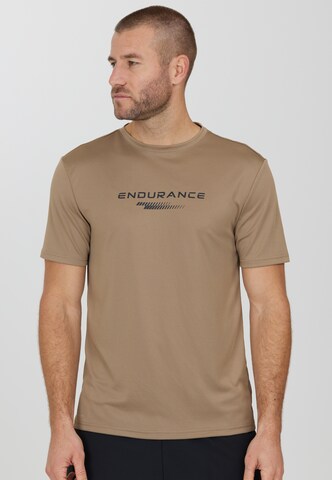 ENDURANCE Performance Shirt 'Dipat' in Beige: front