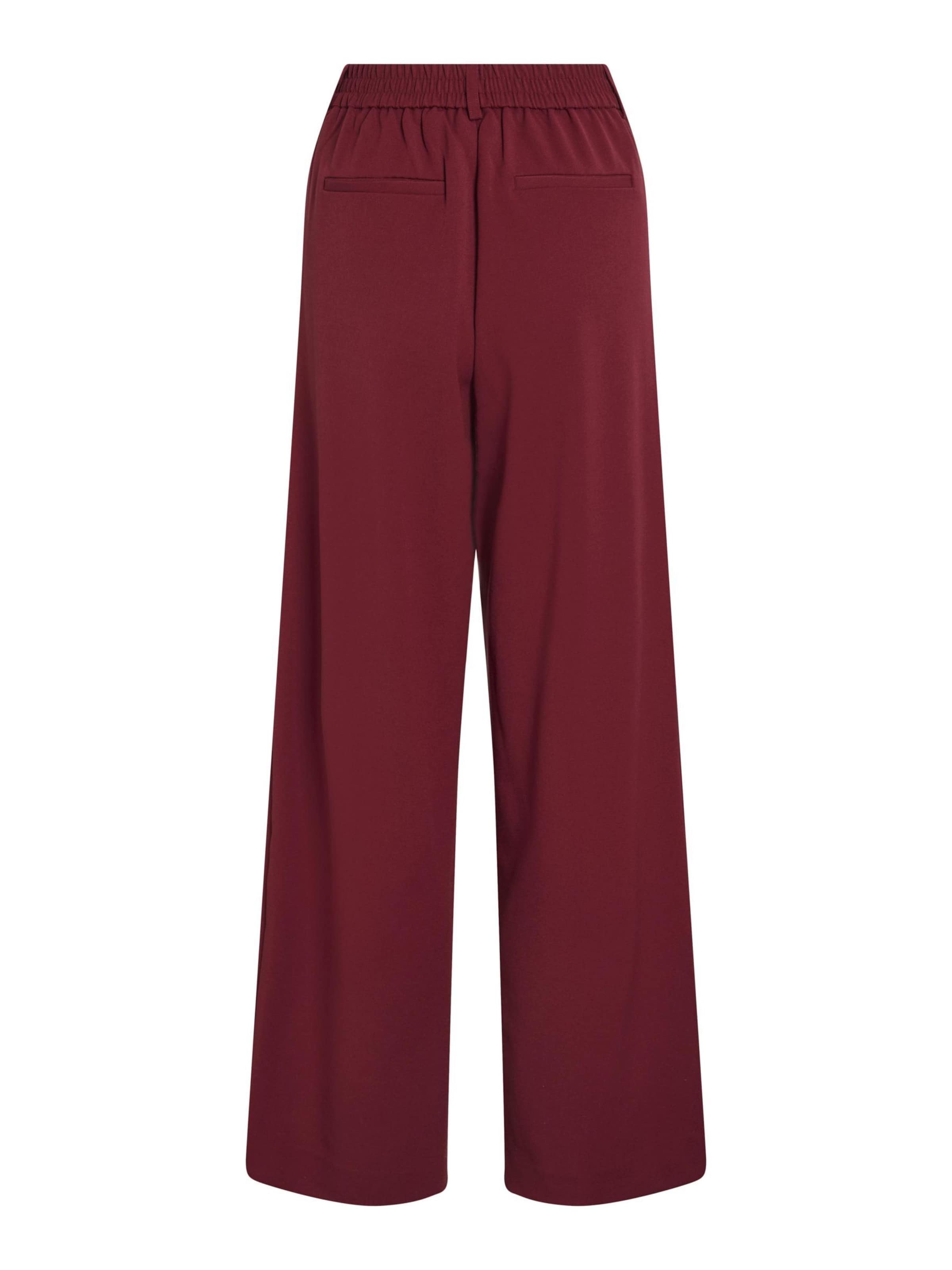 VILA Wide leg Pants 'VIVARONE' in Red