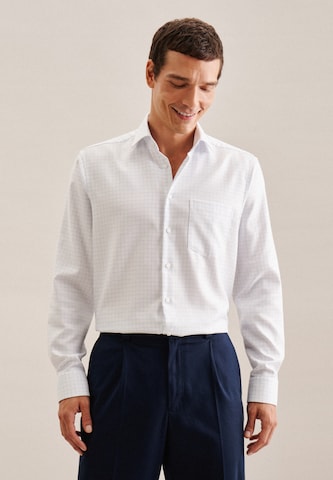 Coupe regular Chemise ' Regular ' SEIDENSTICKER en bleu : devant