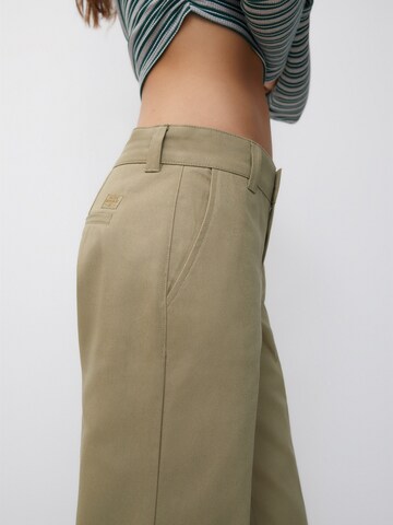 Pull&Bear Loose fit Trousers with creases in Beige