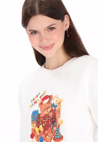 Sweat-shirt 'Pop' MYMO en blanc