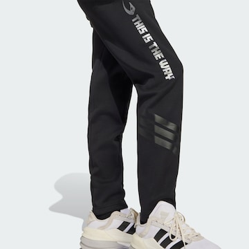 ADIDAS SPORTSWEAR Tapered Sportbroek 'Adidas x Star Wars The Mandalorian' in Zwart