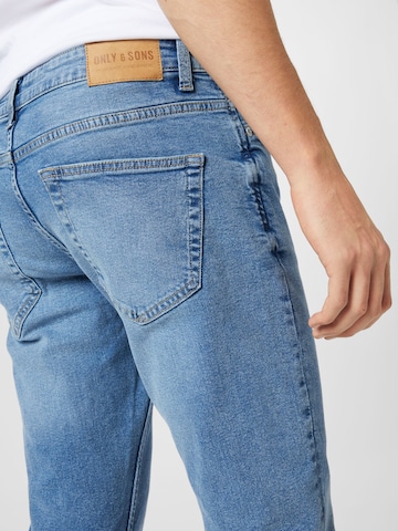 Regular Jean Only & Sons en bleu