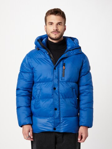 INDICODE JEANS Winter Jacket 'Tripp' in Blue: front