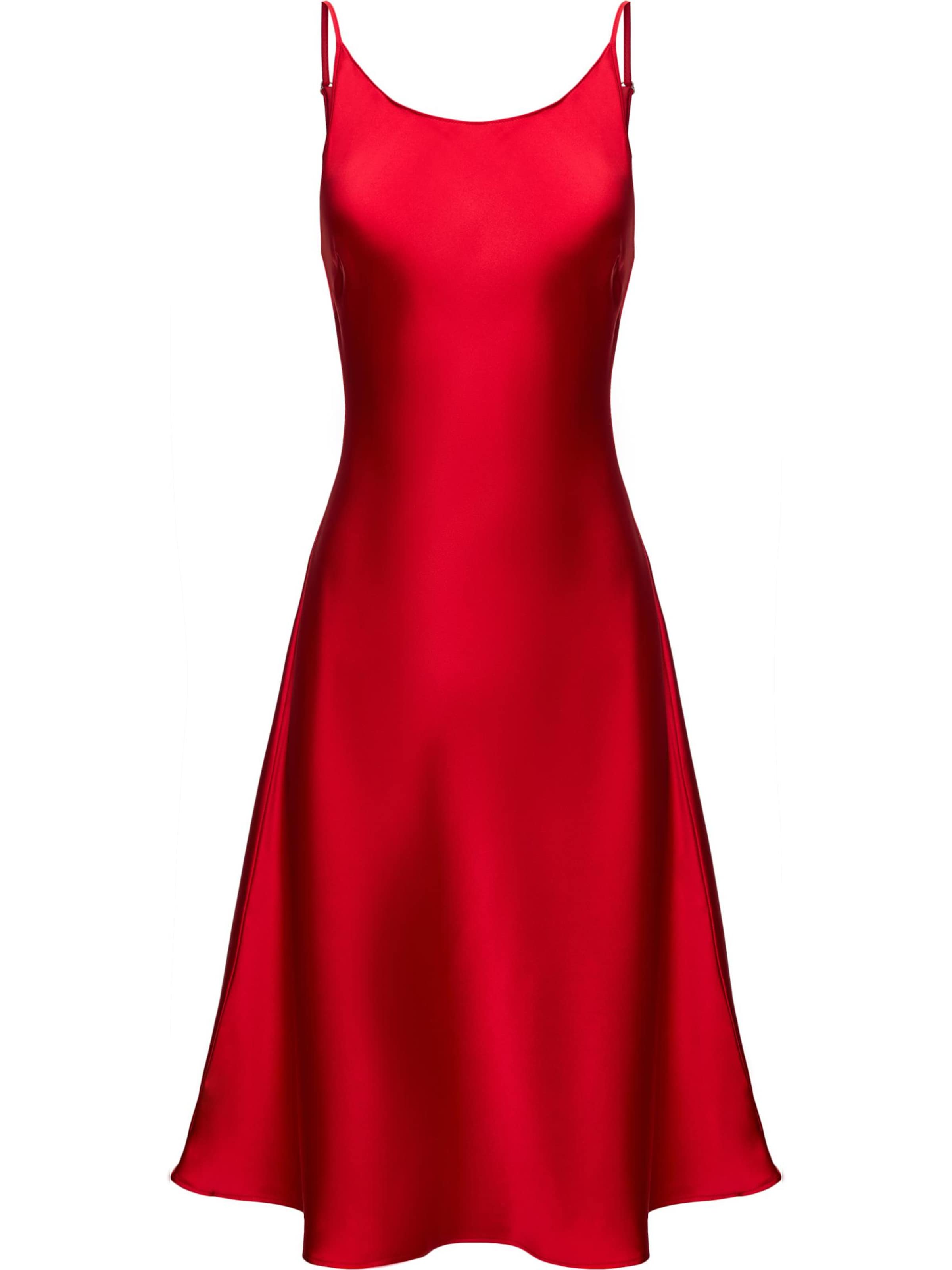Serena Silueta Dress 'Below the knee satin slip dress 'Grace'' in Red: front