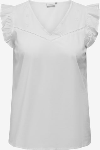 Camicia da donna 'Chalinos' di ONLY Carmakoma in bianco: frontale