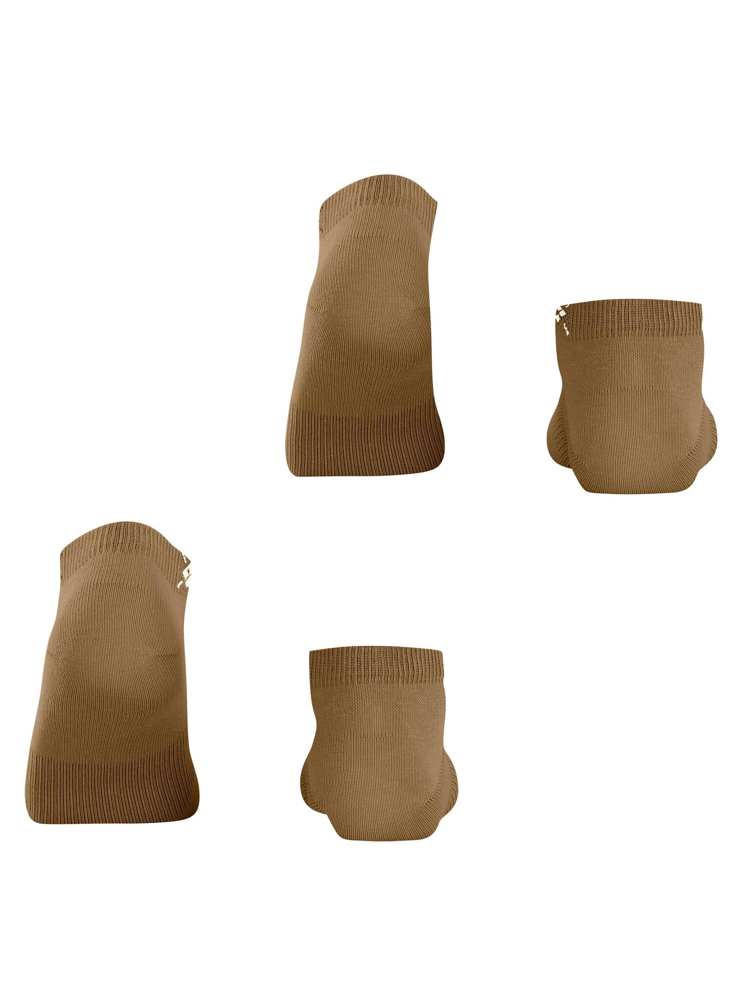 BURLINGTON Ankle Socks 'Everyday 2-Pack' in Brown